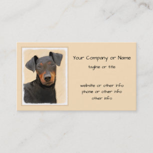Manchester Terrier Gemälde Originale Tierkunst Visitenkarte