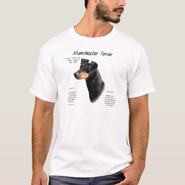 Manchester Terrier History Design T-Shirt (Vorderseite)