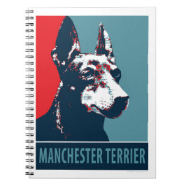 Manchester Terrier Hope Parody Political Poster Notizblock