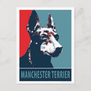 Manchester Terrier Hope Parody Political Poster Postkarte