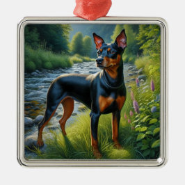 Manchester Terrier Ornament Aus Metall
