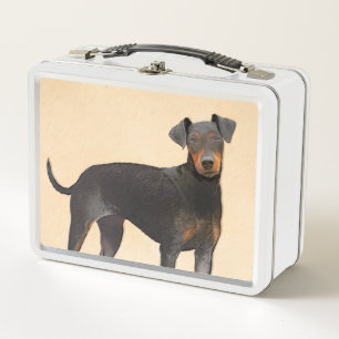 Manchester Terrier Painting Original Animal Art Metall Brotdose