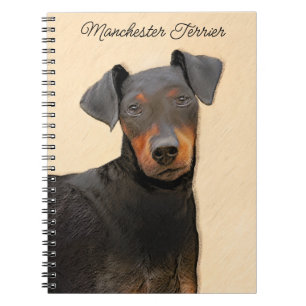 Manchester Terrier Painting Original Animal Art Notizblock