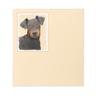 Manchester Terrier Painting Original Animal Art Notizblock