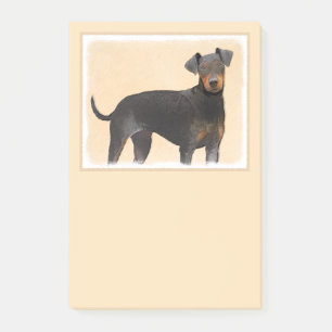 Manchester Terrier Painting Original Animal Art Post-it Klebezettel