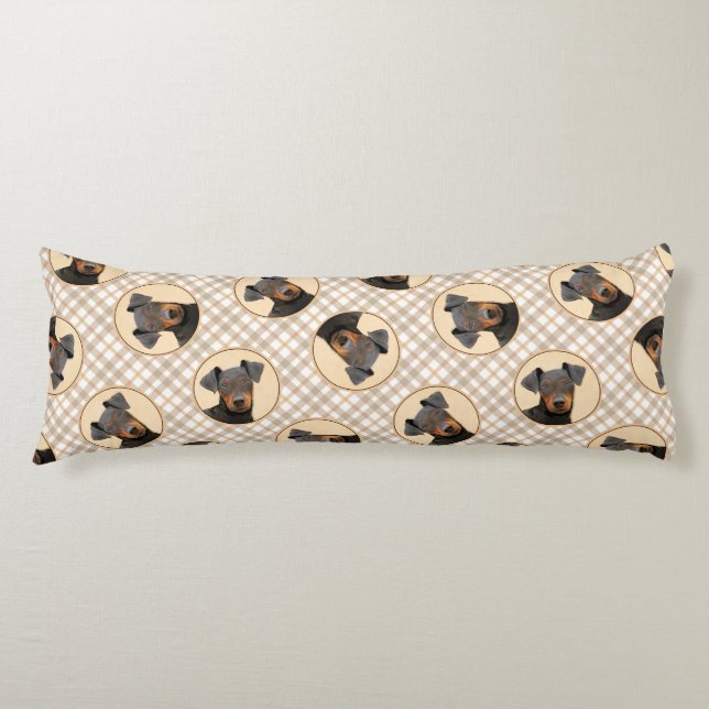 Manchester Terrier Painting Original Animal Art Seitenschläferkissen (Vorderseite)