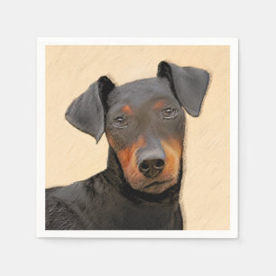 Manchester Terrier Painting Original Animal Art Serviette