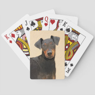 Manchester Terrier Painting Original Animal Art Spielkarten