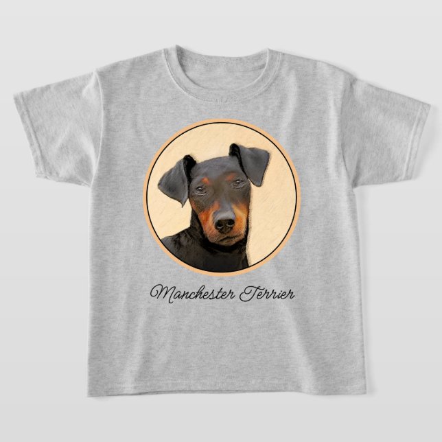 Manchester Terrier Painting Original Animal Art T-Shirt (Ablage )