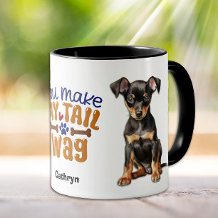 Manchester Terrier Puppy macht meinen Schwanz Wag Tasse