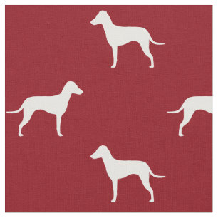Manchester Terrier Silhouetten mit natürlichen Ohr Stoff
