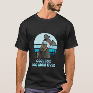 Manchester Terrier Skiing Winter Coolster Hund Mam T-Shirt