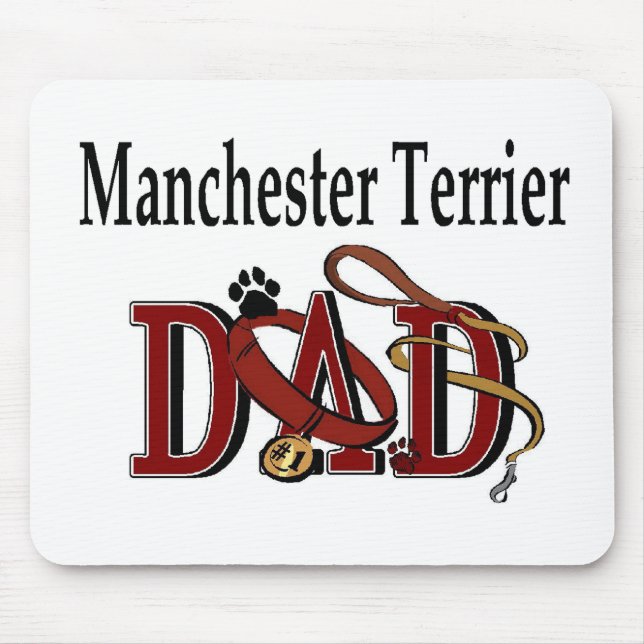 Manchester Terrier Vater Gifts Mousepad (Vorne)