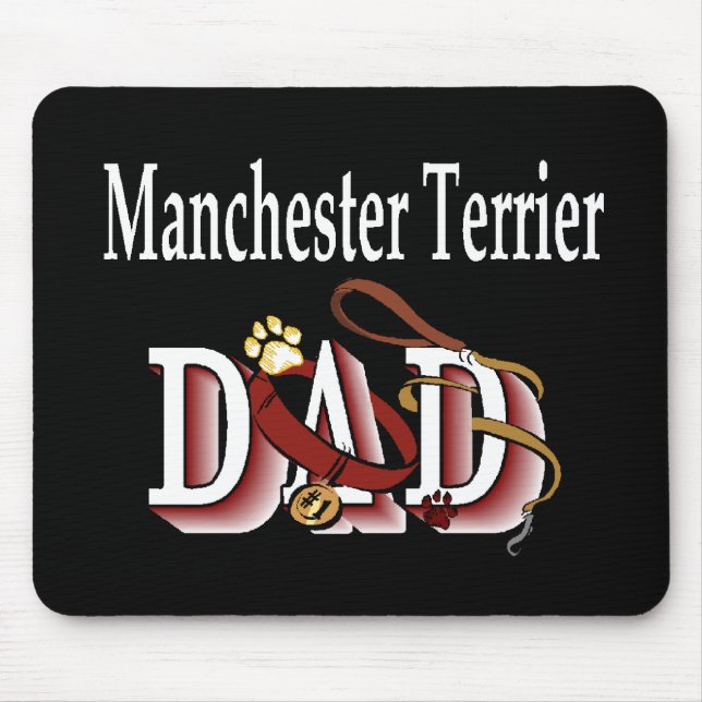 Manchester Terrier Vater Gifts Mousepad (Vorne)