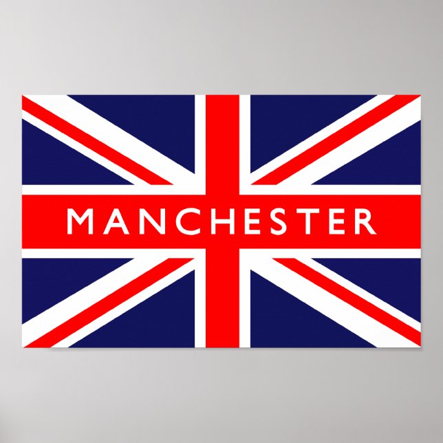 Manchester UK Flag Poster (Vorne)