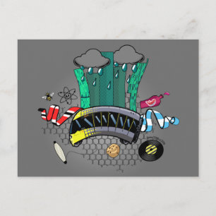 Manchester und Greater Manchester mit Bienen & Str Postkarte