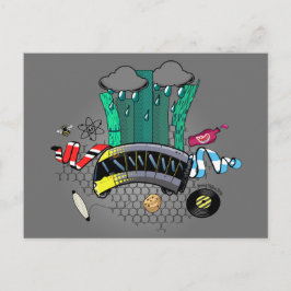 Manchester und Greater Manchester mit Bienen & Str Postkarte