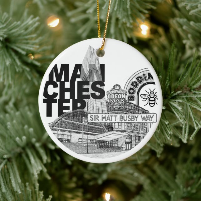 Manchester United Christmas Bauble Keramik Ornament (Baum)