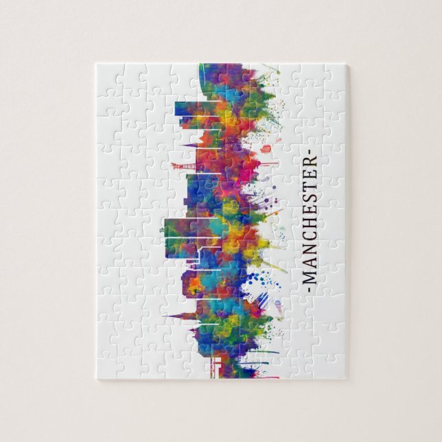 Manchester USA Skyline Puzzle (Vertikal)