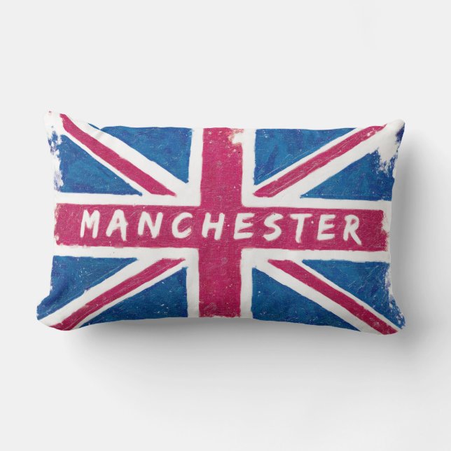 Manchester - Vintage britische Lendenkissen (Vorderseite)