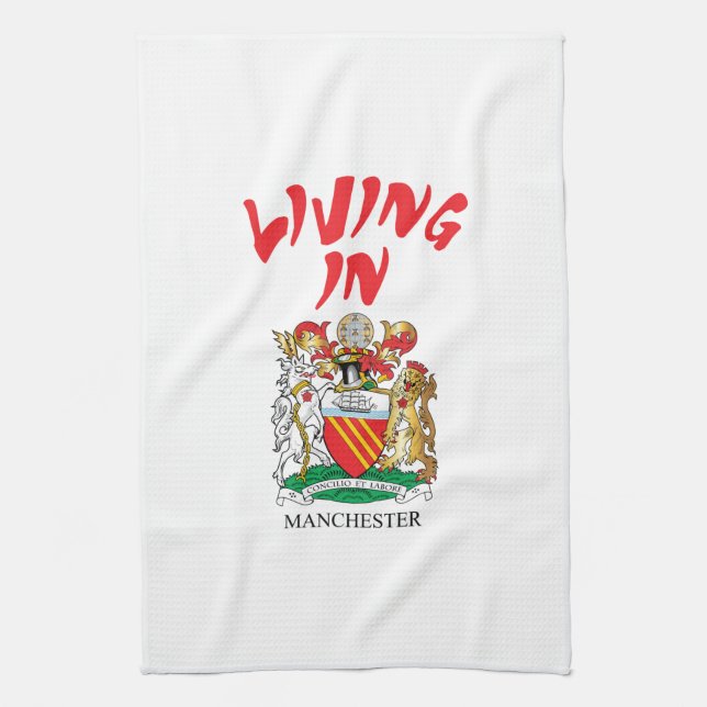 Manchester-Wappen Geschirrtuch (Vertikal)