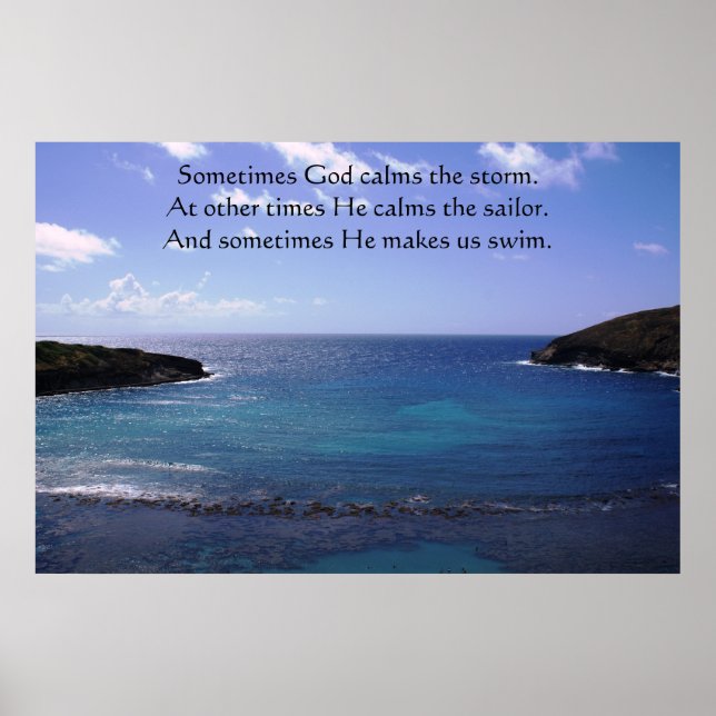 Manchmal beruhigt Gott das Sturmplakat Poster (Vorne)