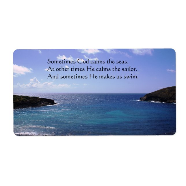 Manchmal beruhigt Gott die Meere Großetikett/Aufkl (Vorne)