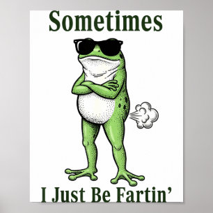 Manchmal bin ich einfach nur furzend Lustiger Fros Poster
