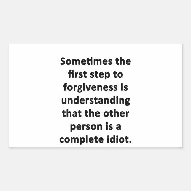 Manchmal der erste Schritt Rechteckiger Aufkleber (Vorderseite)