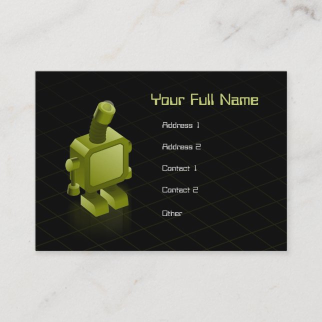Manchmal erhalten Roboter traurige Visitenkarte (Vorderseite)