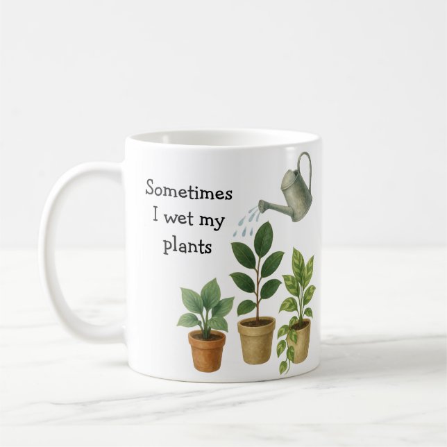 Manchmal esse ich meine Pflanze Kaffeetasse (Links)