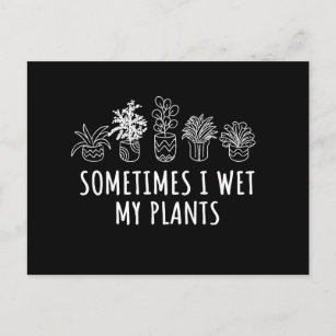 Manchmal esse ich meine Pflanze Postkarte