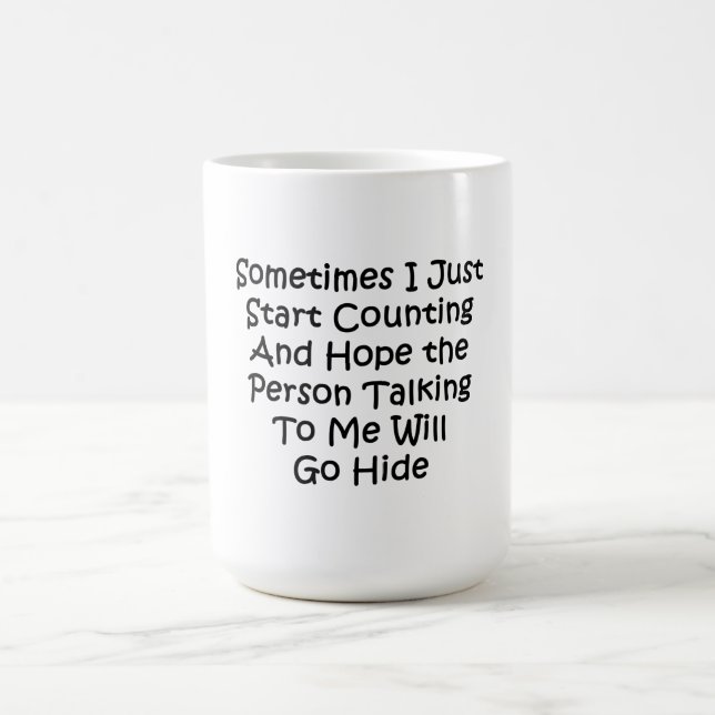 Manchmal fange ich einfach an zu zählen kaffeetasse (Mittel)