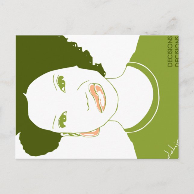 Manchmal fühle ich mich wie ein Knoten, manchmal b Postkarte (Vorderseite)