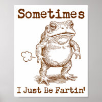 Manchmal furze ich einfach Frosch Lustig Unanständ