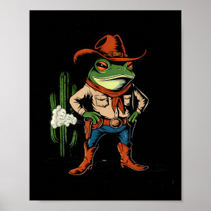 Manchmal furze ich einfach lustig Cowboy Frosch Poster