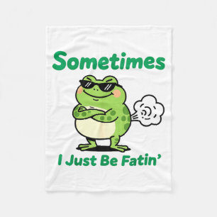 Manchmal furze ich einfach lustig Vintage Frosch G Fleecedecke