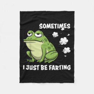 Manchmal furze ich einfach lustig Vintage Frosch M Fleecedecke