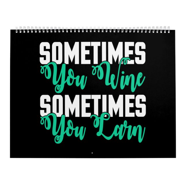 manchmal gewinnen Sie manchmal lernen Kalender (Titelbild)