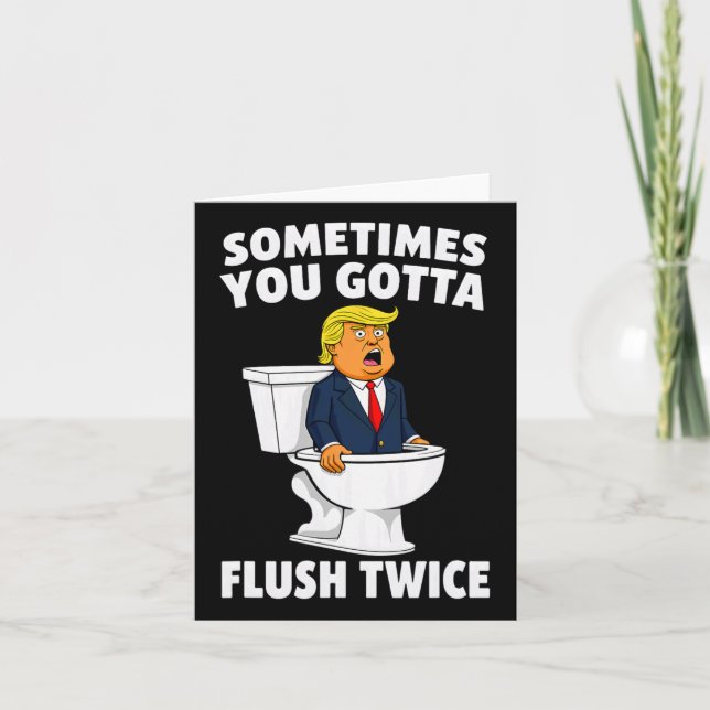 Manchmal Gotta Flush zweimal zweimal 3 Karte (Vorderseite)