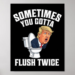 Manchmal haben Sie zwei Mal einen Flush gegen Trum Poster