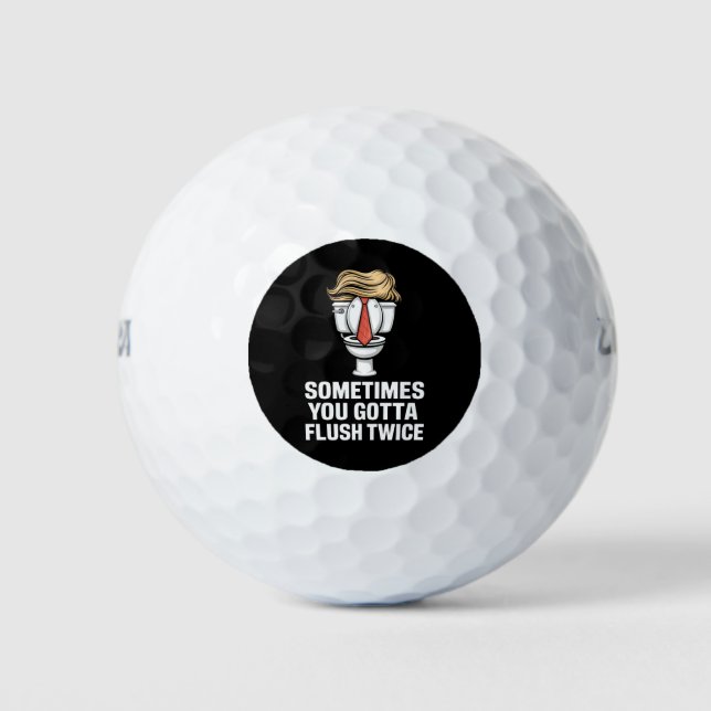 Manchmal hast du zweimal Flush Golfball (Vorderseite)