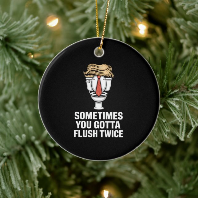 Manchmal hast du zweimal Flush Keramik Ornament (Baum)