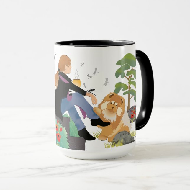 MANCHMAL ICH SITZE UND DENKT Chow - wählen Sie Sti Tasse (VorderseiteRechts)