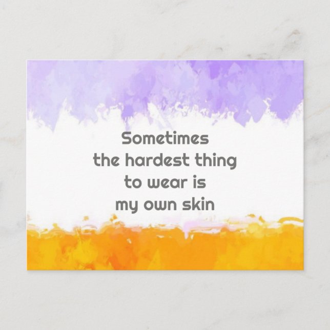 Manchmal ist das härteste Baden mein eigener Ski Postkarte (Vorderseite)