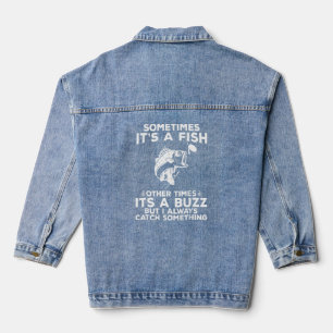 Manchmal ist der Fischfang ein Fisch Jeansjacke