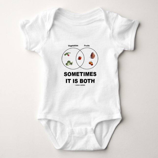 Manchmal ist es beide (Gemüse-Frucht-Haltung) Baby Strampler (Vorderseite)