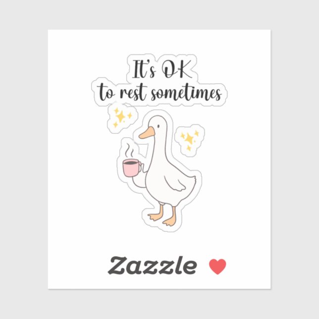 Manchmal ist es gut für die Erholung Aufkleber (Blatt)