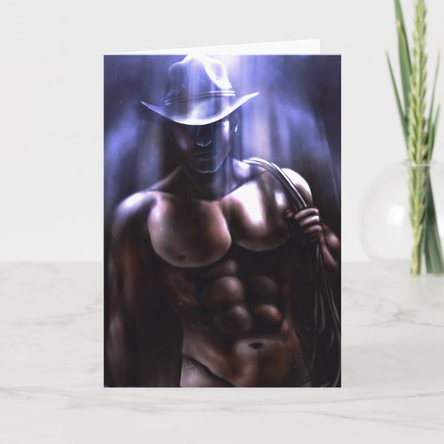 Manchmal ist es Himmel - Cowboy Dankeskarte (Vorderseite)