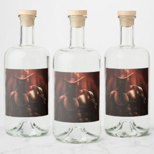Manchmal ist es Hölle - Cowboy Alkoholflaschenetikett
